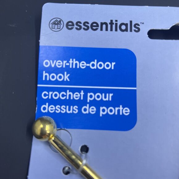 NEW Essentials Over-the-Door Double Hooks -- Gold Color - - Picture 2 of 5